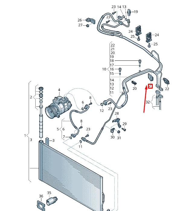 NEW VW TOUAREG 7P MK2 REFRIGERANT PIPE BRACKET 7P0820667