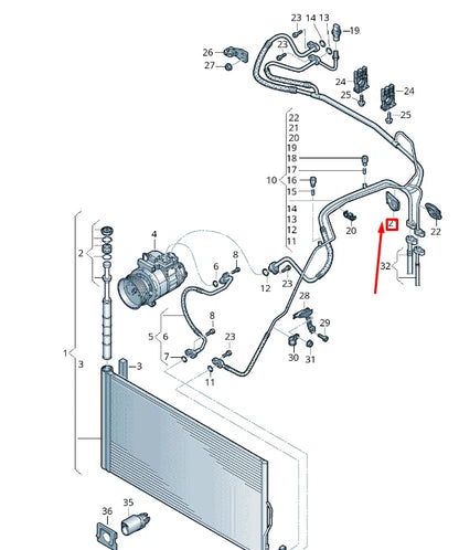 NEW VW TOUAREG 7P MK2 REFRIGERANT PIPE BRACKET 7P0820667