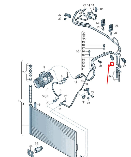 NEW VW TOUAREG 7P MK2 REFRIGERANT PIPE BRACKET 7P0820667