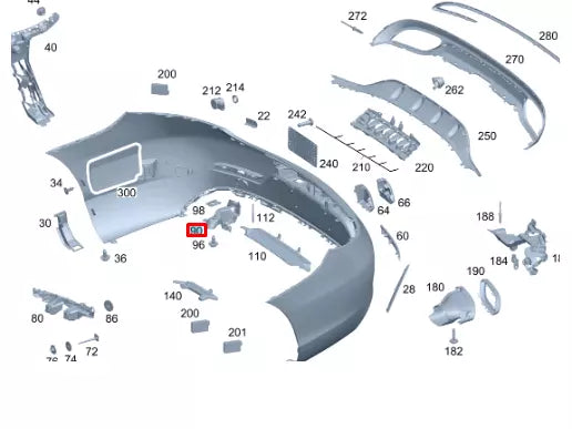 NEW MERCEDES-BENZ C W205 REAR RIGHT LOWER BUMPER BRACKET A2058854214