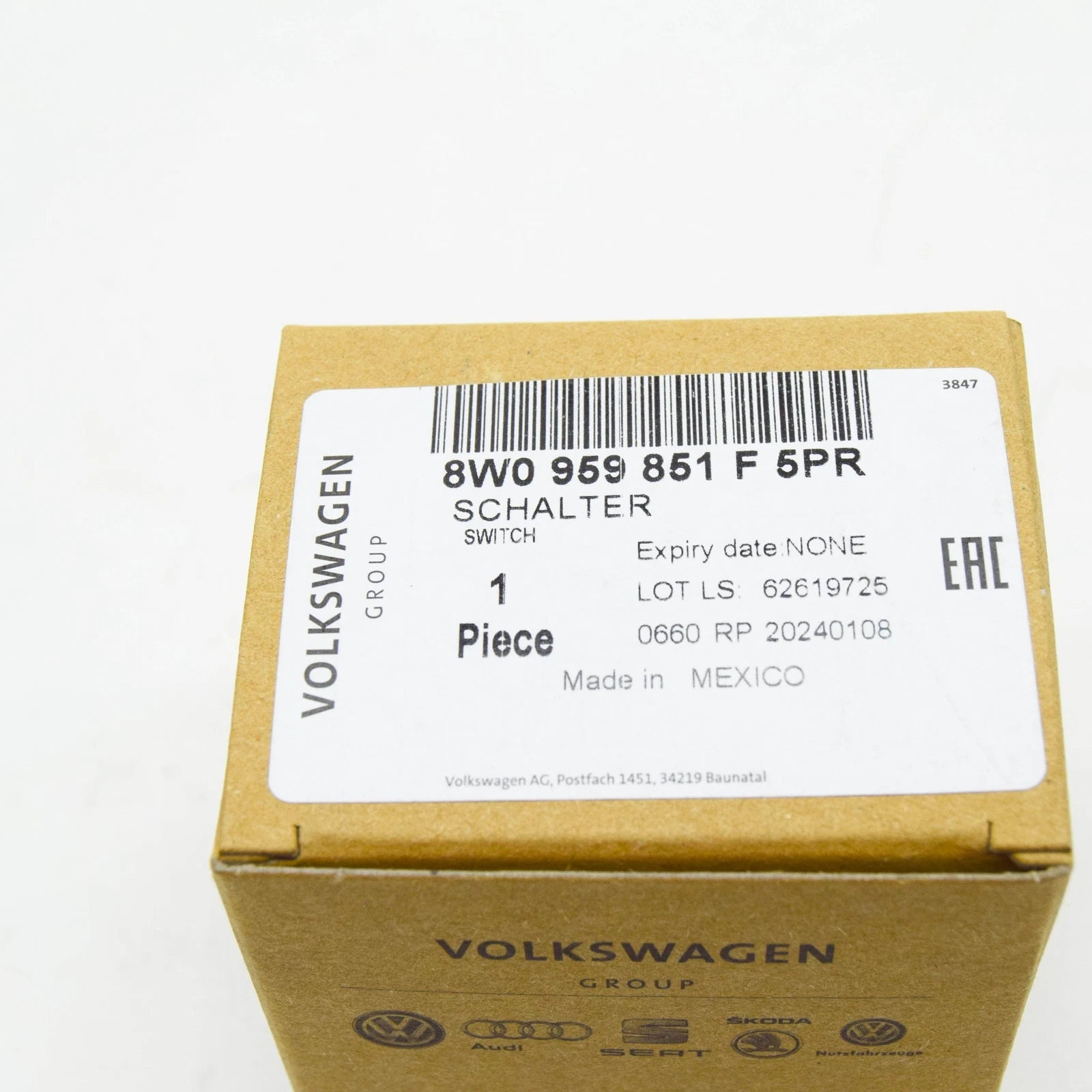 NEW AUDI Q8 4MN FRONT LEFT DOOR WINDOW SWITCH 8W0959851F5PR ORIGINAL