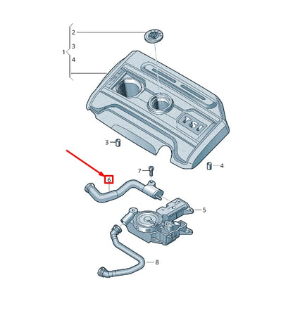NEW AUDI A3 SPORTBACK 8P BREATHER LINE 06J103213B ORIGINAL