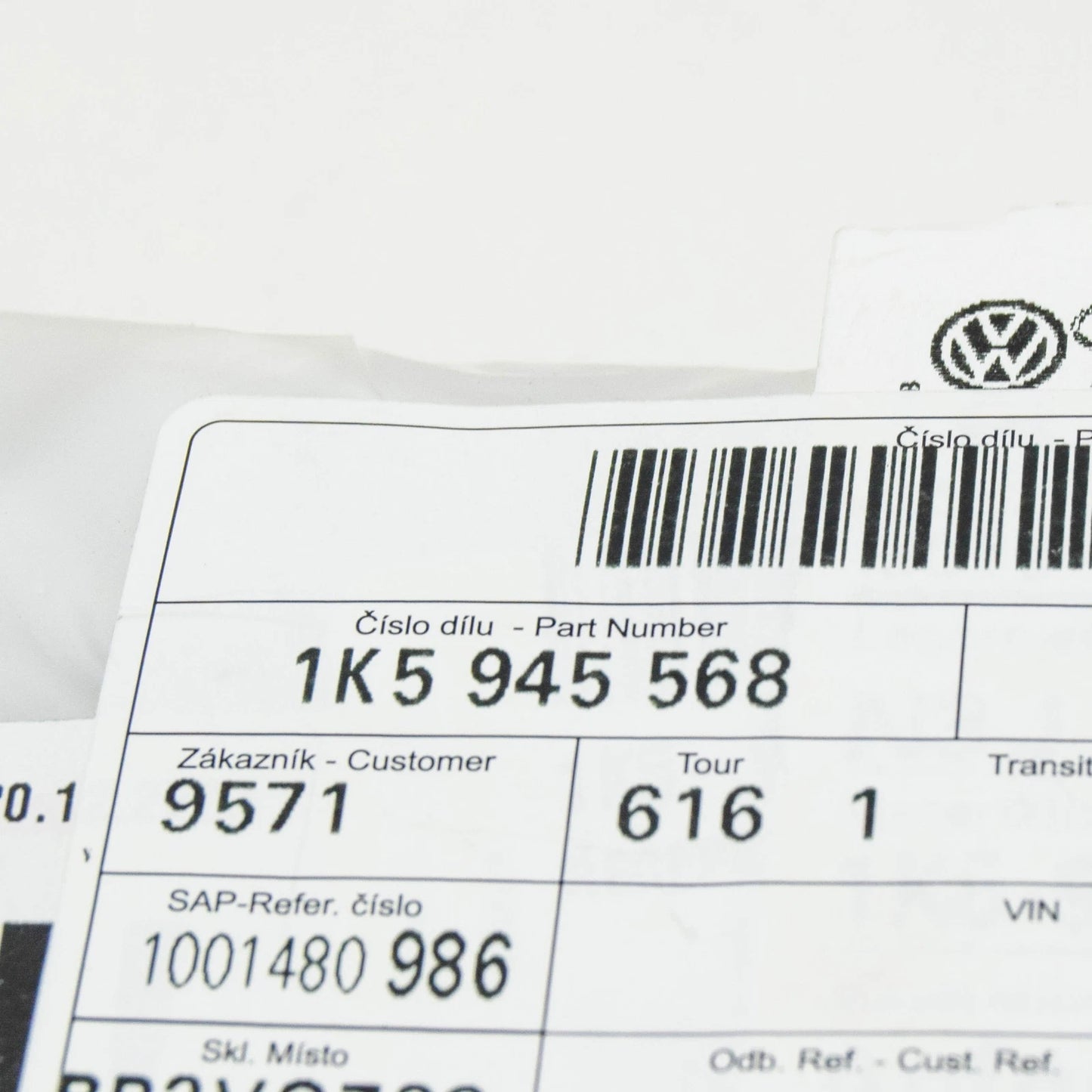 NEW VW GOLF VI 5K MK6 FRONT RIGHT SIDE MARKER LIGHT BRACKET 1K5945568 ORIGINAL