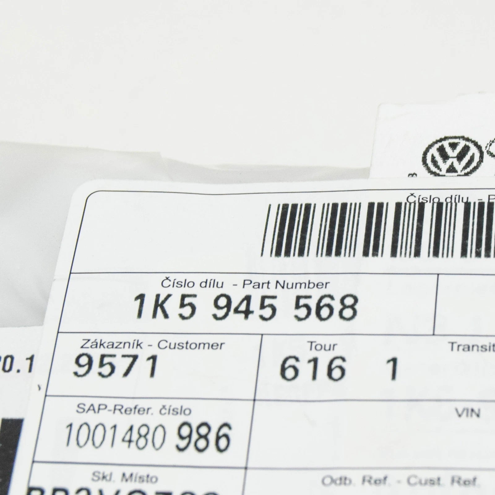 NEW VW GOLF VI 5K MK6 FRONT RIGHT SIDE MARKER LIGHT BRACKET 1K5945568 ORIGINAL