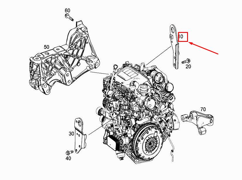 new mercedes-benz c w205 engine lifting eye a6222230000 original