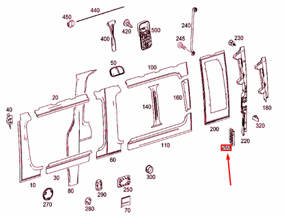 NEW MERCEDES-BENZ SPRINTER 906 D-PILLAR BOTTOM COVER A90669209227J69 ORIGINAL