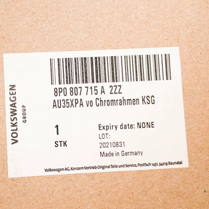 NEW AUDI A3 8P FRONT RADIATOR GRILLE SURROUND TRIM FRAME 8P0807715A2ZZ