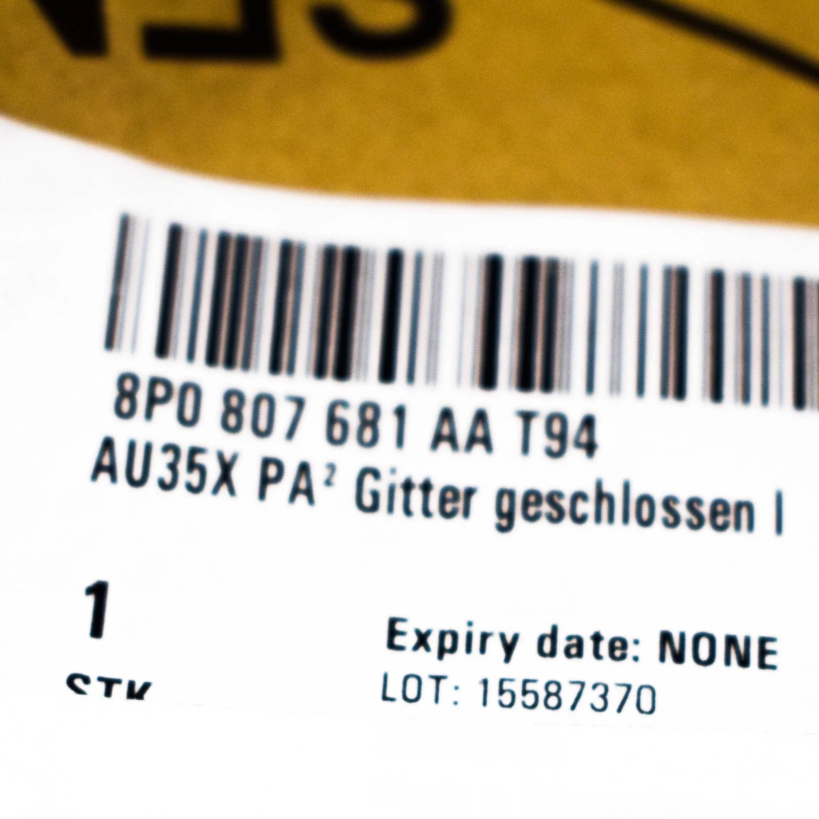 NEW AUDI A3 8P LEFT FOG LIGHT GRILLE 8P0807681AAT94 2011 ORIGINAL