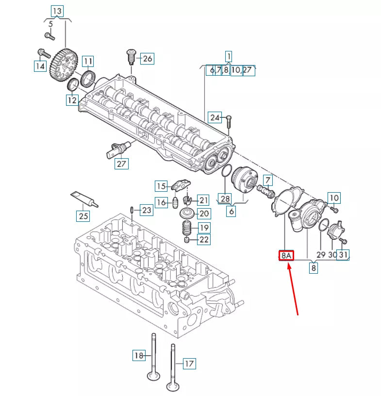 NEW VOLKSWAGEN BEETLE A5 CAMSHAFT ADJUSTER MODULE GASKET SEAL 03L145215J