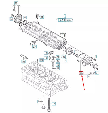 NEW VOLKSWAGEN BEETLE A5 CAMSHAFT ADJUSTER MODULE GASKET SEAL 03L145215J