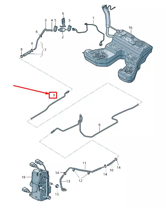 NEW AUDI A8 4H FUEL PIPE 4H0261491G