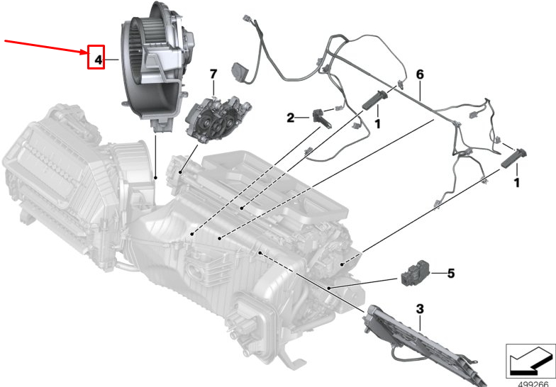 new bmw 3 g20 heater blower fan rhd 64119382862 original