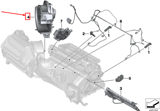 new bmw 3 g20 heater blower fan rhd 64119382862 original