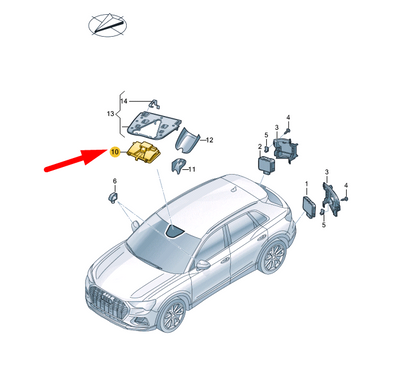 new audi q3 f3 front driver assistance programs camera 3q0980654m original