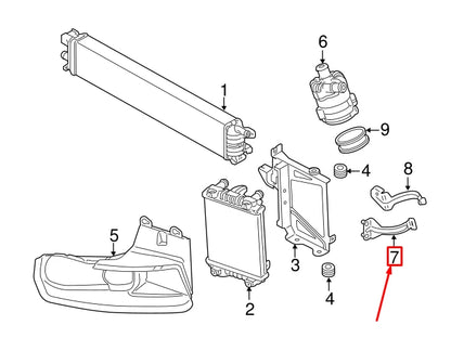 NEW AUDI A4 AVANT B8 FRONT AUXILIARY WATER PUMP BRACKET 8K0145896 ORIGINAL