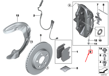 new mini cooper f56 front left brake caliper 6868399 34116868399 original