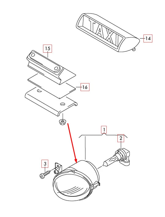 NEW VOLKSWAGEN TRANSPORTER T5 FRONT RIGHT FOG LIGHT 7E0941700B ORIGINAL