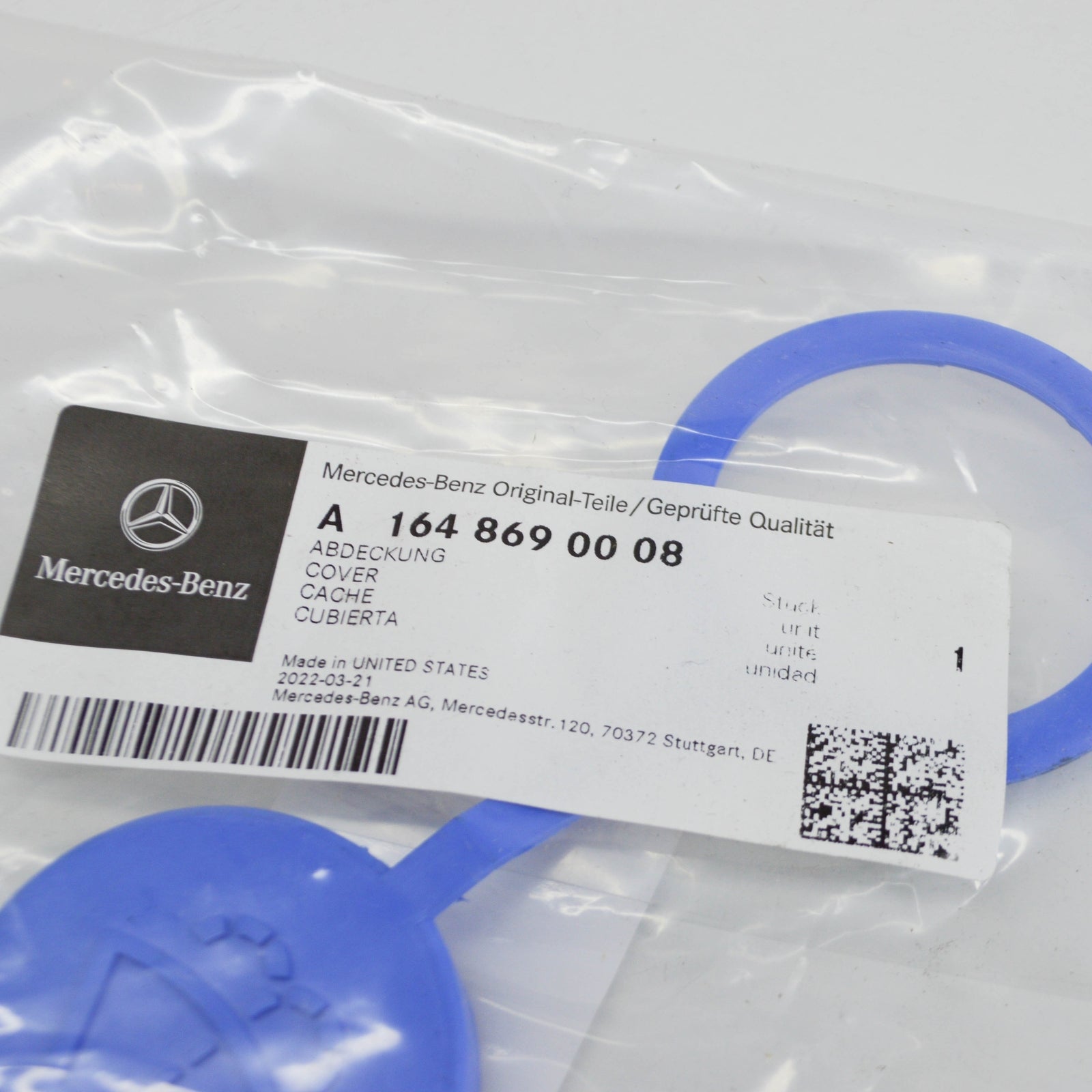 NEW MERCEDES-BENZ ML W164 WINDOW WASHER RESERVOIR CAP A1648690008 ORIGINAL