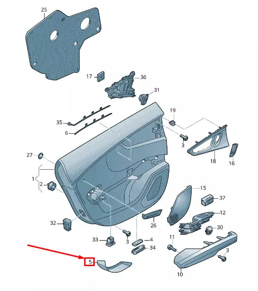NEW AUDI A7 SPORTBACK 4G REAR LEFT LOWER DOOR TRIM 4G88681454PK