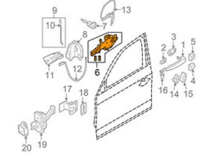 NEW BMW 1 E81 FRONT LEFT DOOR INNER HANDLE CARRIER 51217200935 ORIGINAL