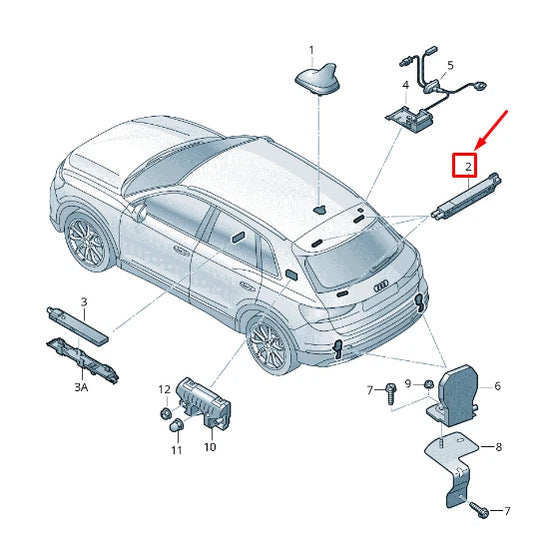 NEW AUDI Q3 F3 LEFT UPPER ANTENNA AMPLIFIER 83A035225F