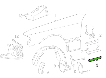 NEW MERCEDES BENZ E W210 FRONT FENDER LOGO SPORT A2028175420 ORIGINAL