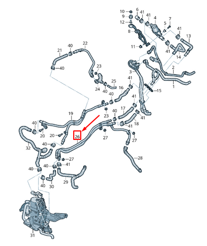 new audi a8 4n engine coolant pipe 4n0265235ba original