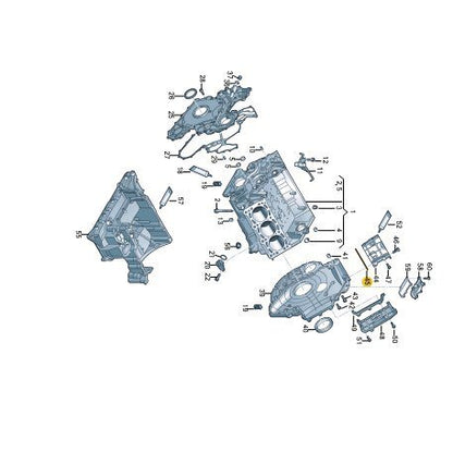 new volkswagen amarok valve cover casing seal gasket cyl 1-3 059109092n original