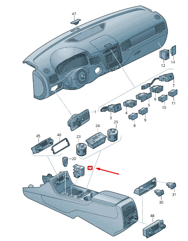 NEW VW TOUAREG 7P ELECTROMECHANICAL PARK BRAKE SWITCH LHD 7P1927225DZJU