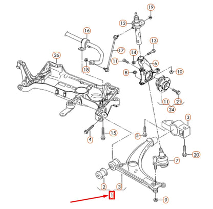NEW VOLKSWAGEN TIGUAN 5N MK1 FRONT RIGHT CONTROL ARM 5N0407152 ORIGINAL