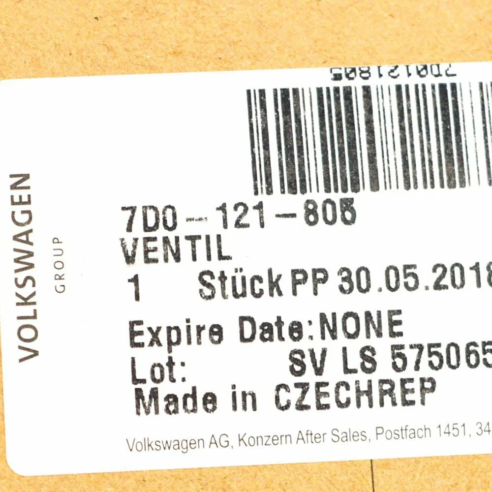 NEW VOLKSWAGEN TOUAREG 7P VACUUM VALVE 7D0121805