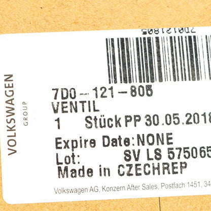 NEW VOLKSWAGEN TOUAREG 7P VACUUM VALVE 7D0121805