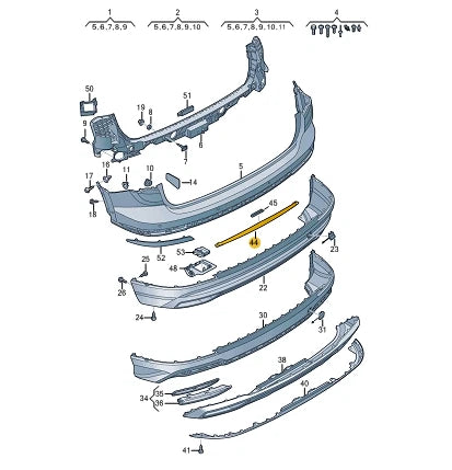 NEW AUDI Q3 F3 REAR BUMPER COVER CROSS REINFORCEMENT 83A807462C