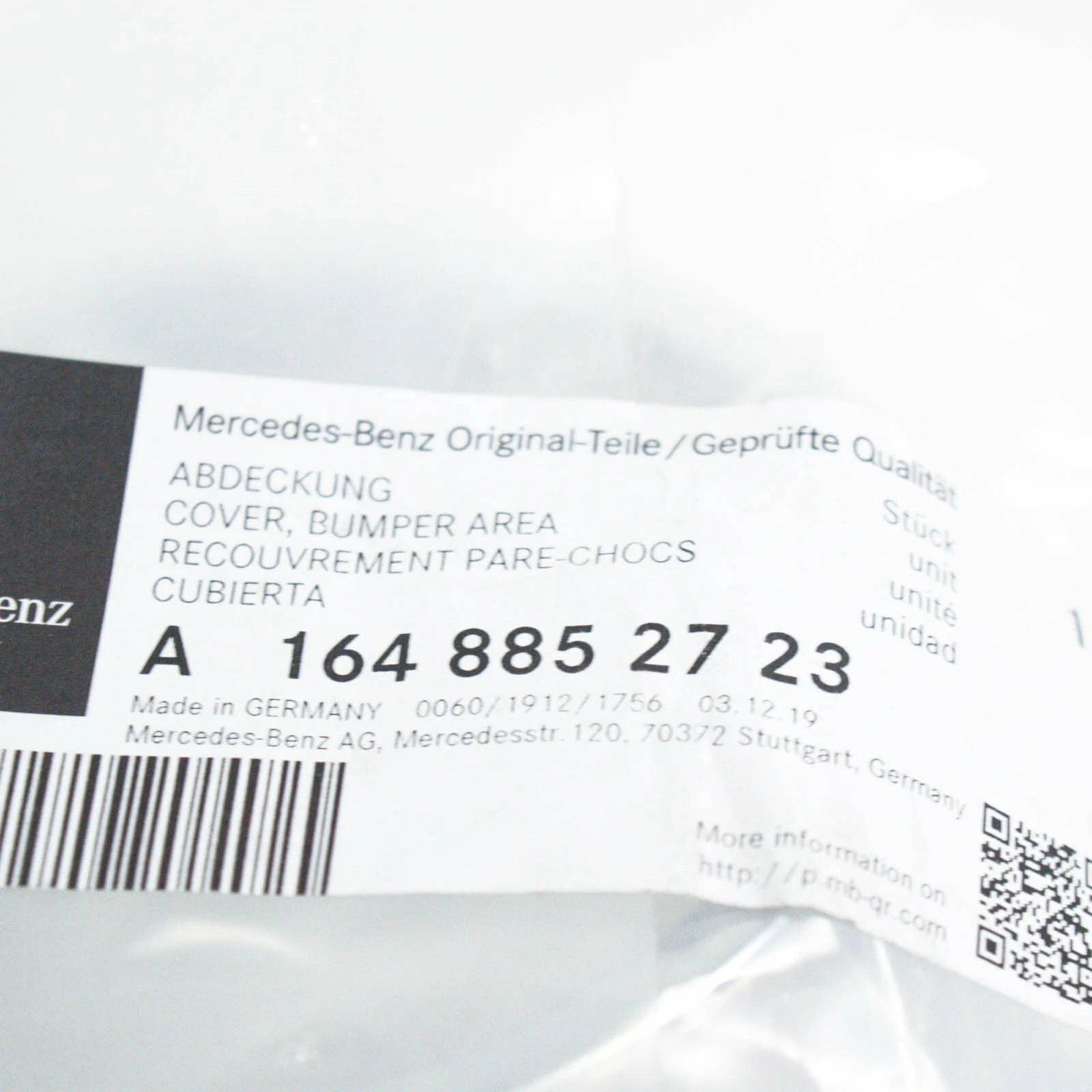 NEW MB ML W164 FRONT BUMPER LEFT FOG LIGHT CHROME COVER A1648852723 OEM