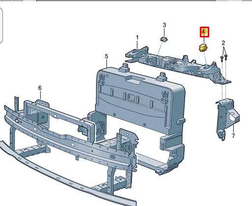 NEW VOLKSWAGEN ID.3 E11 FRONT LOCK CARRIER STOP BUFFER MOUNT 10A805367 ORIGINAL