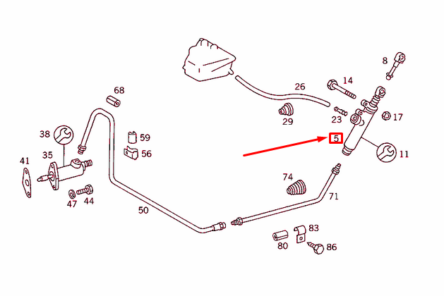 NEW MERCEDES-BENZ E W124 MASTER CYLINDER A2022900112 ORIGINAL