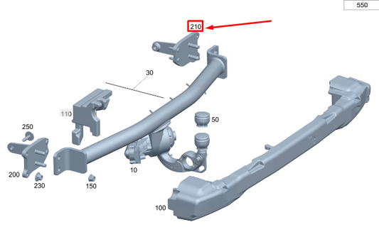new mercedes-benz c s206 right tow bar reinforcement a2066106203 original
