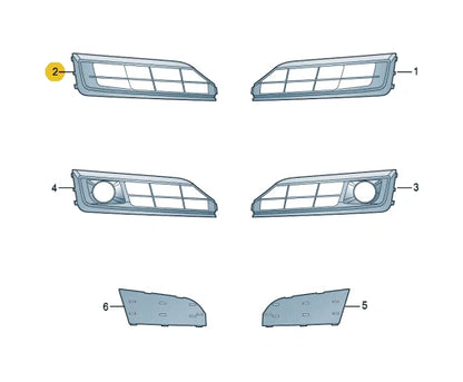 NEW AUDI A8 D4 FRONT RIGHT LIGHT FOG GRILLE 4H0807680RT94 2014 ORIGINAL