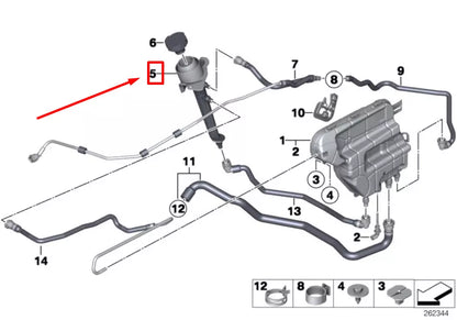 NEW BMW 6 F12 COOLANT EXPANSION TANK FILLER NECK 17137591692 7591692 ORIGINAL