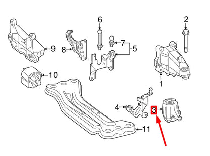 NEW MERCEDES-BENZ SLK R172 FRONT RIGHT ENGINE SUPPORT A1722400417 ORIGINAL