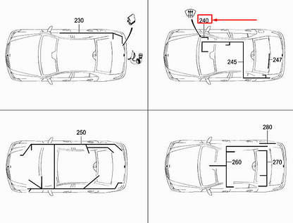 new mercedes-benz s w222 heated windshield wiring harness a2225406127 original