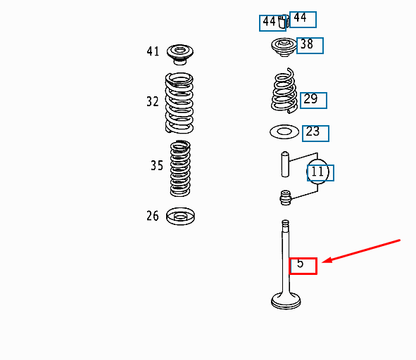 NEW MERCEDES-BENZ M-CLASS W163 EXHAUST VALVES A1130500327 2002 10898977 ORIGINAL