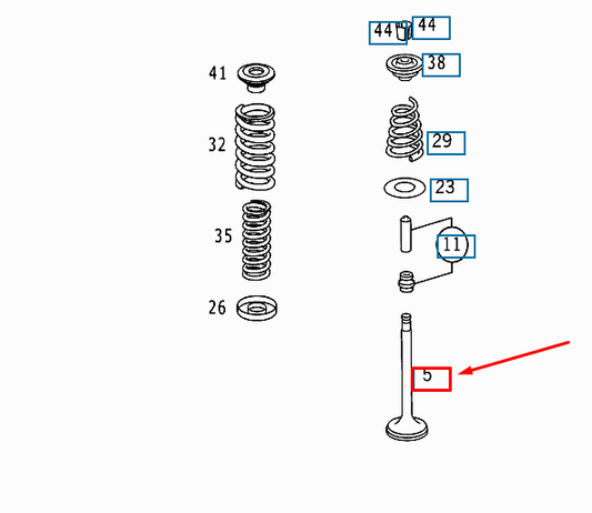 NEW MERCEDES-BENZ M-CLASS W163 EXHAUST VALVES A1130500327 2002 10898977 ORIGINAL