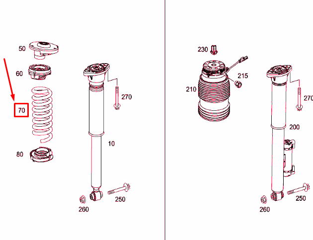 new mercedes-benz glc c253 rear helical spring a2533240904 original