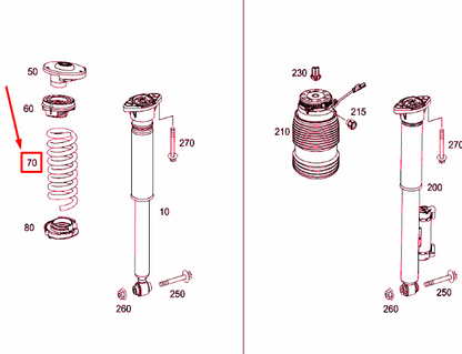 new mercedes-benz glc c253 rear helical spring a2533240904 original