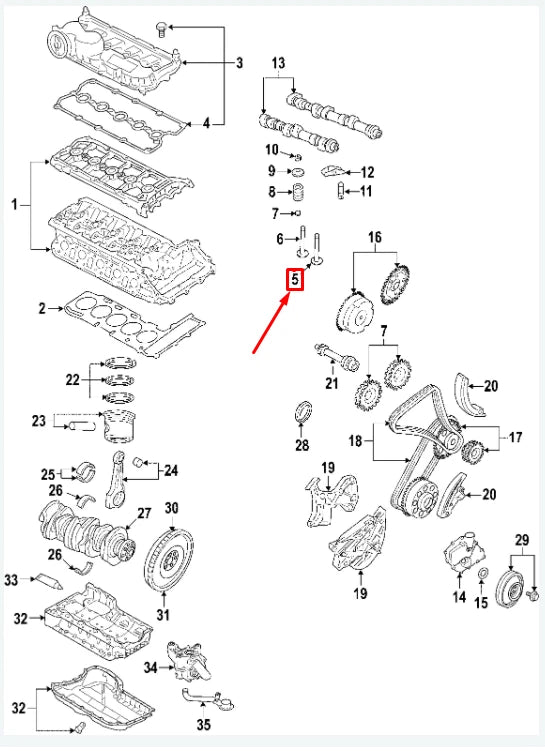 NEW VW GOLF VI 5K MK6 ENGINE INTAKE VALVE 06E109601Q ORIGINAL