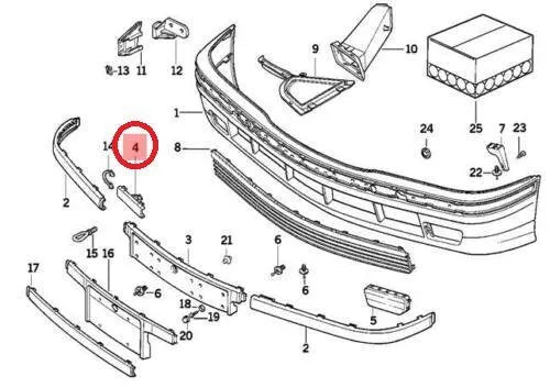 NEW BMW 3 E36 FRONT BUMPER TOW HOOK COVER 51118146078 ORIGINAL