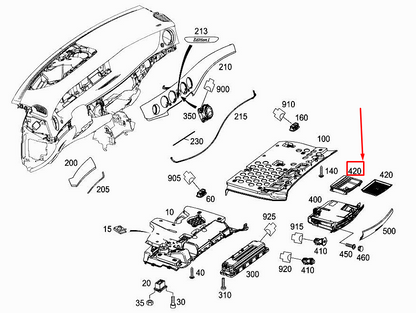 NEW MERCEDES-BENZ S W222 STOWAGE COMPARTMENT ASHTRAY INSERT A2228100028 ORIGINAL