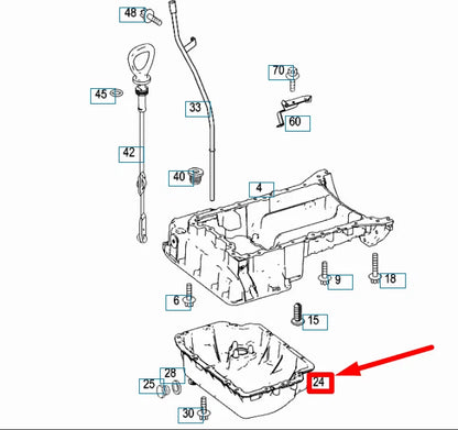 NEW MERCEDES-BENZ SPRINTER W906 OIL SUMP LOWER PART A6420101428 ORIGINAL