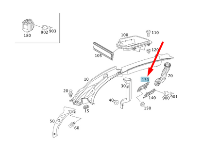 NEW MERCEDES-BENZ SLK R171 GASEOUS POLLUTANT SENSOR BRACKET A1718300214 ORIGINAL
